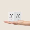 Miniatyrbillede 3 af 5: LCD Display Cube Induction Timer med Beep Reminder Hvid