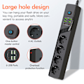 Pikkukuva 5 / 6: EU 4AC Power Strip 6 USB-portilla - BKL-03 Musta