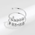 Miniatyrbillede 2 af 4: Anti-stress ring dobbelt justerbar kobber Platin sølv 17 mm