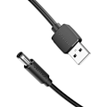 Pikkukuva 4 / 5: Virtakaapeli USB 2.0 - DC 5,5 mm piippujakki 5 V tuuletus CEYBF 1 m (musta)