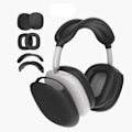 Pikkukuva 1 / 8: 4-osainen silikonisuojakotelo AirPods Maxille Musta