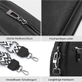 Miniatyrbillede 4 af 5: INF Crossbody taske skulderrem taske PU læder Sort