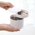 Miniatyrbild 3 av 8: Smyckesorganisatorfodral 360 grader runt roterande fodral Vit