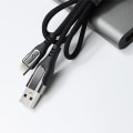 Miniatyrbild 2 av 6: 2-pack Type-C till USB-kabel 3.1A snabbladdning/datasynk 1 m Svart