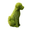 Miniatyrbillede 1 af 6: Simulering Flocking Ornament Figurine - Dekorativ Have Statue Siddende hvalp