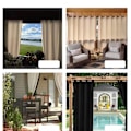 Miniatyrbild 6 av 7: INF Vattentätt utomhusdraperi för uteplats, pergola M