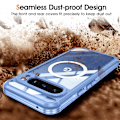 Miniatyrbillede 4 af 5: Beskyttelsescover til Google Pixel 9 Pro XL med 360° magnetisk stativ Google Pixel 9 Pro Blå