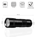 Miniatyrbillede 3 af 6: INF UV lommelygte med 12 LED'er 395 nm Sort