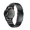 Miniatyrbillede 1 af 3: Urrem i rustfrit stål til Garmin Fenix 8/7/6/5 - 43 mm - Sort