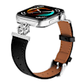 Miniatyrbild 2 av 6: Klockarmband i äkta läder för Huawei Watch Fit 3 Svart
