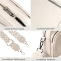 Miniatyrbild 4 av 6: Crossbody-väska Axelremsväska PU-läder Vit