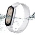 Pikkukuva 2 / 5: Nahkaranneke Xiaomi Band 8/9 - Magneettinen Valkoinen