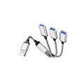 Pikkukuva 3 / 4: USB-keskittimen jakaja - 3 porttia Hopea