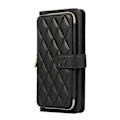 Pikkukuva 2 / 7: Vetoketjullinen Flip Phone Case -lompakkokotelo luottokorttipaikoilla Samsungille Samsung S21 Plus Musta
