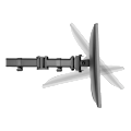 Miniatyrbild 5 av 11: OFFICE Dual Desk Mount, tilt, swivel, rotate, 13"-27"
