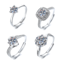 Miniatyrbild 1 av 5: Bling zirkonring set 4-pack Silver