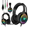 Miniatyrbild 8 av 8: Spelhörlurar Havit GAMENOTE H2232D RGB USB+3.5mm