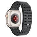 Miniatyrbillede 2 af 7: Åndbar magnetrem til Apple Watch Series 1-9 generationer 42/44/45 mm Sort