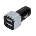 Miniatyrbild 4 av 4: USB car charger, 2x USB-A, 2.4 A, total 17 W, black/silver