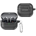 Miniatyrbillede 5 af 5: Beskyttende etui i kulfiber til Samsung Galaxy Buds3/3pro Sort
