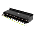 Miniatyrbild 2 av 10: Patch Panel, 12xRJ45, Cat6a, wall-mountable, metal, black