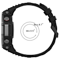 Pikkukuva 6 / 6: Amazfit T-REX 3 -silikoniranneke Musta + harmaa