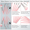 Miniatyrbild 5 av 7: Sminkborstar Set med 5 make-up-borstar Rosa