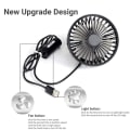 Miniatyrbillede 2 af 7: Køleventilator til bil med 360° rotation og justerbar hastighed