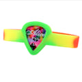 Miniatyrbild 5 av 9: Plektrumhållare för gitarr, armbandsplektrumhållare för gitarrister Grön