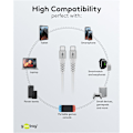 Miniatyrbild 8 av 11: USB-C™ supersoft textilkabel med metallkontakter, 2 m, vit