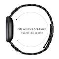 Miniatyrbillede 4 af 6: Funklende sommerfugl Fitbit Versa 3/4 rem med tre rhinsten Sort