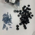 Miniatyrbillede 5 af 7: 50 pakker runde gummifødder med tilhørende skruer til borde & sofaer 1.5x1.2x0.8  cm