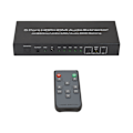 Miniatyrbild 2 av 11: HDMI switch 5 in 1 out, 4K@60Hz med ARC audio extractor HDMI 2.0 HDR och fjärrkontroll Svart