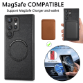 Miniatyrbillede 5 af 5: Magnetisk telefonetui i imiteret læder til Samsung Samsung Galaxy S24 Sort