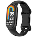 Miniatyrbillede 7 af 7: Silikone urrem til Xiaomi Mi Band 9/8 Sort
