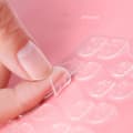 Store dobbeltsidede neglestickers 24 stk Transparent Transparent