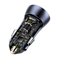 Miniatyrbild 8 av 11: Ładowarka samochodowa Baseus Golden Contactor Pro, USB + USB-C, QC4.0+, PD, SCP, 40W (szara)