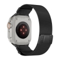 Miniatyrbillede 2 af 8: Rustfrit stålurrem til Apple Watch 42/44/45/49 mm Sort