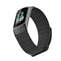 Miniatyrbillede 6 af 6: Stilfuldt magnetisk silikonearmbånd til Fitbit Charge 6 Sort