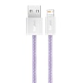Miniatyrbild 5 av 7: Baseus dynamisk kabel USB till Lightning, 2,4A, 1m (lila)