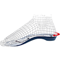 Miniatyrbild 2 av 6: Ett par 3/4 Arch Support-inläggssulor för män och kvinnor Grå