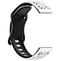 Miniatyrbillede 3 af 3: To-farvet silikonerem til Huawei GT4/5, Samsung, Garmin Hvid+sort 22 mm