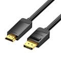 Miniatyrbillede 2 af 7: DisplayPort 1.2 til HDMI 1.4 kabelventilation HAGBH 2m, 4K 30Hz (sort)