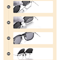 Miniatyrbillede 3 af 4: Foldbare Clip-On Solbriller - Polariserede Blå