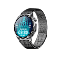 Miniatyrbillede 5 af 11: Smartwatch med EKG, pulsmåler, blodtryksmåler og skridttæller Sort Milanese rem