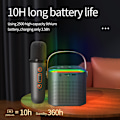 Miniatyrbild 10 av 11: Dual Microphone Home KTV Bluetooth-högtalarsystem