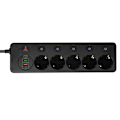 Miniatyrbild 2 av 4: BKL-505 EU Snabbladdande Power Strip Svart