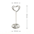 Miniatyrbild 4 av 5: 10-pack hjärtformade pappersklämmor Memohållare Anteckningshållare Silver