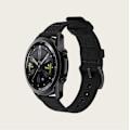 Miniatyrbild 2 av 3: Vävd Canvas Quick Release Klockarmband för Huawei GT4 Svart 20 mm