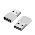 Miniatyrbild 1 av 5: INF 2-pack USB-C till USB-adapter för dataöverföring och laddning Silver